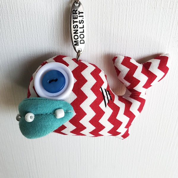 Keychain Colorful Piranha Fish - Vintage Doll