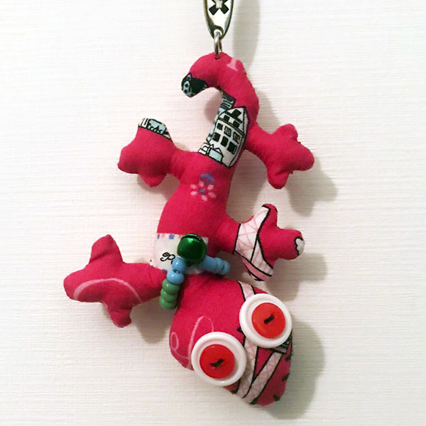 Gecko Keychain - Vintage Doll