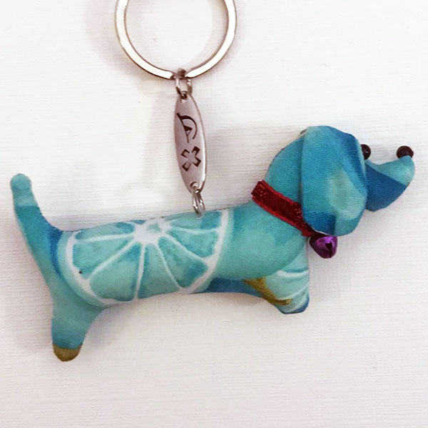 Dachshund Keychain - Vintage Doll