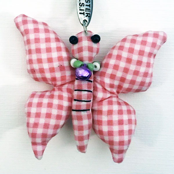 Multicolor Butterfly Keychain - Vintage Doll