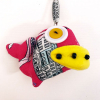 Keychain Colorful Piranha Fish - Vintage Doll