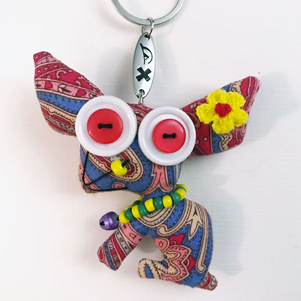 Chihuahua Keychain - Vintage Doll