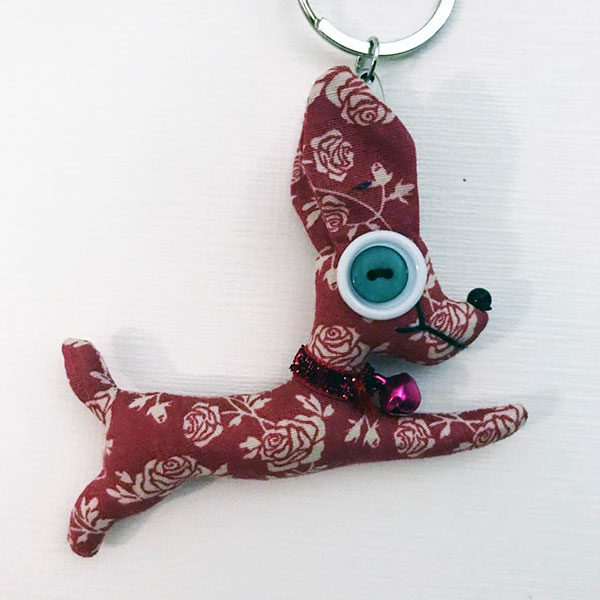 Chihuahua Keychain - Vintage Doll