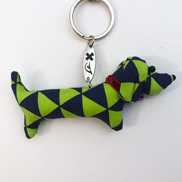 Dachshund Keychain - Vintage Doll