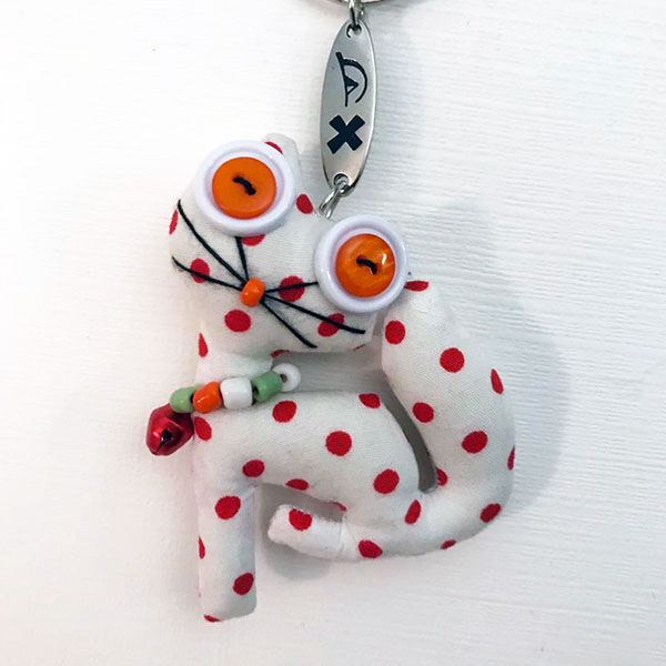 Cat Keychain - Vintage Doll