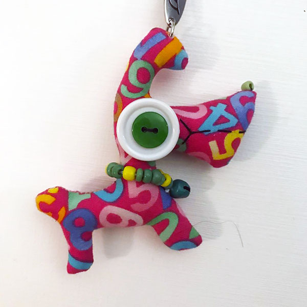 Dog Keychain - Vintage Doll