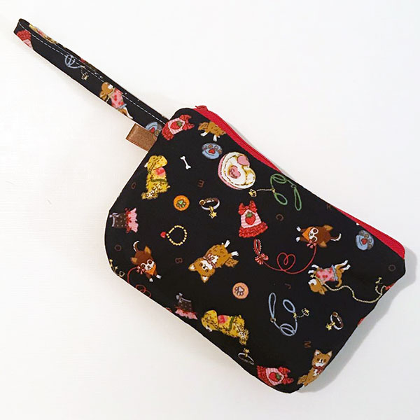 Pochette in stoffa con zip