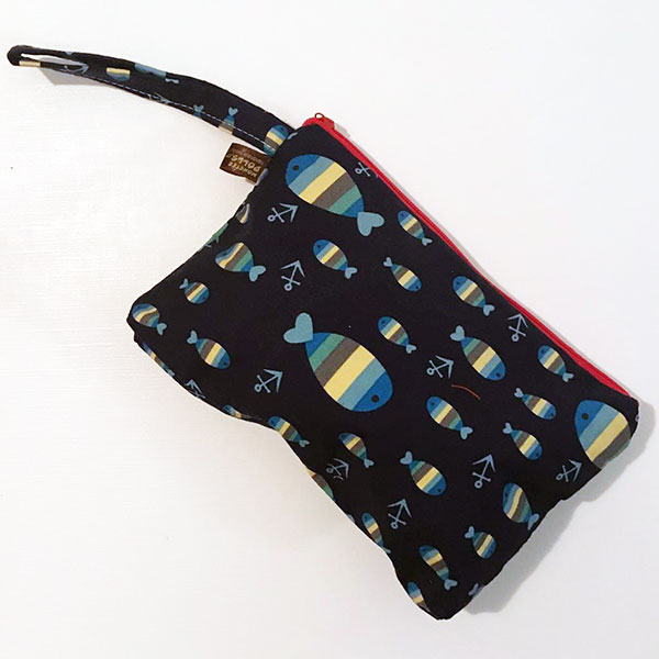 Pochette in stoffa con zip