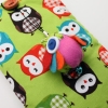 Cover Phone Bag verde con gufi