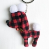 Portachiavi Cane Barboncino stoffa scozzese - Vintage Doll